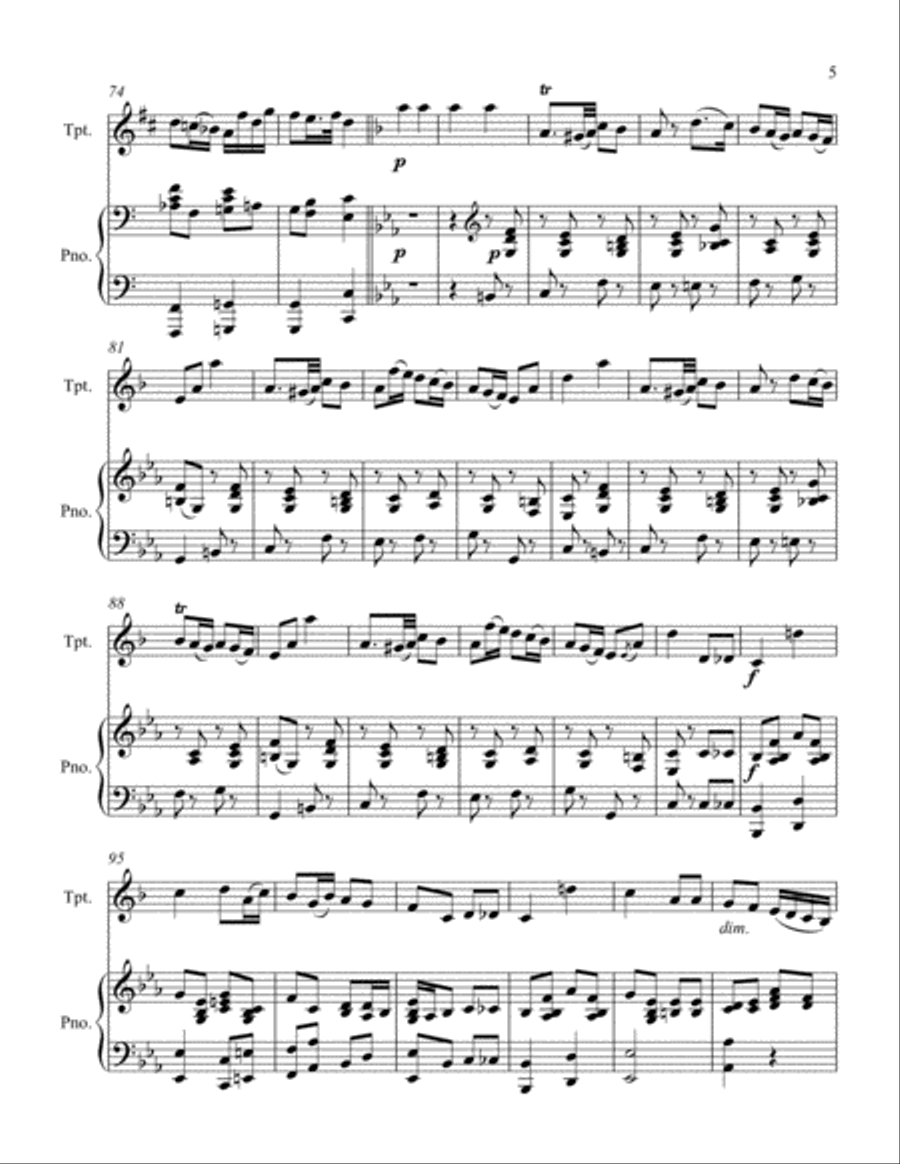 Helen Polka Trumpet Solo scores gallery preview page 5