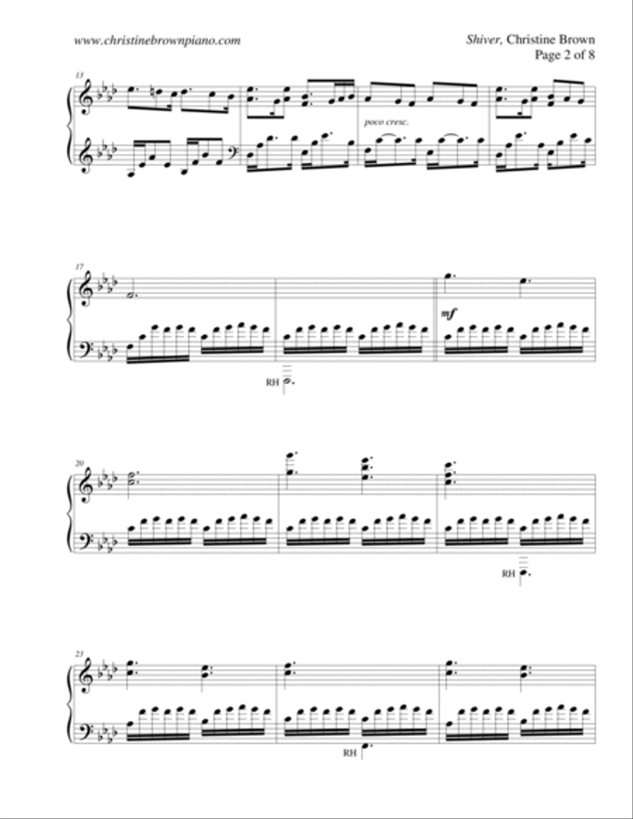 Shiver Piano Solo scores gallery preview page 3