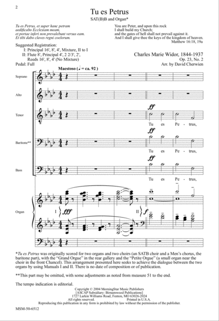 Tu es Petrus Tu es Petrus SAT scores gallery preview page 2