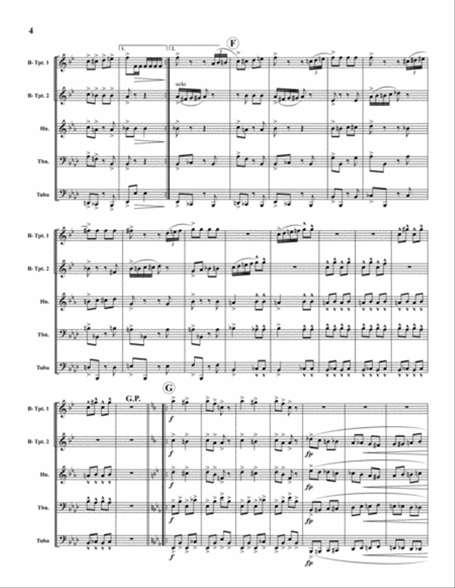 Grand Galop Chromatique Brass Quintet scores gallery preview page 5