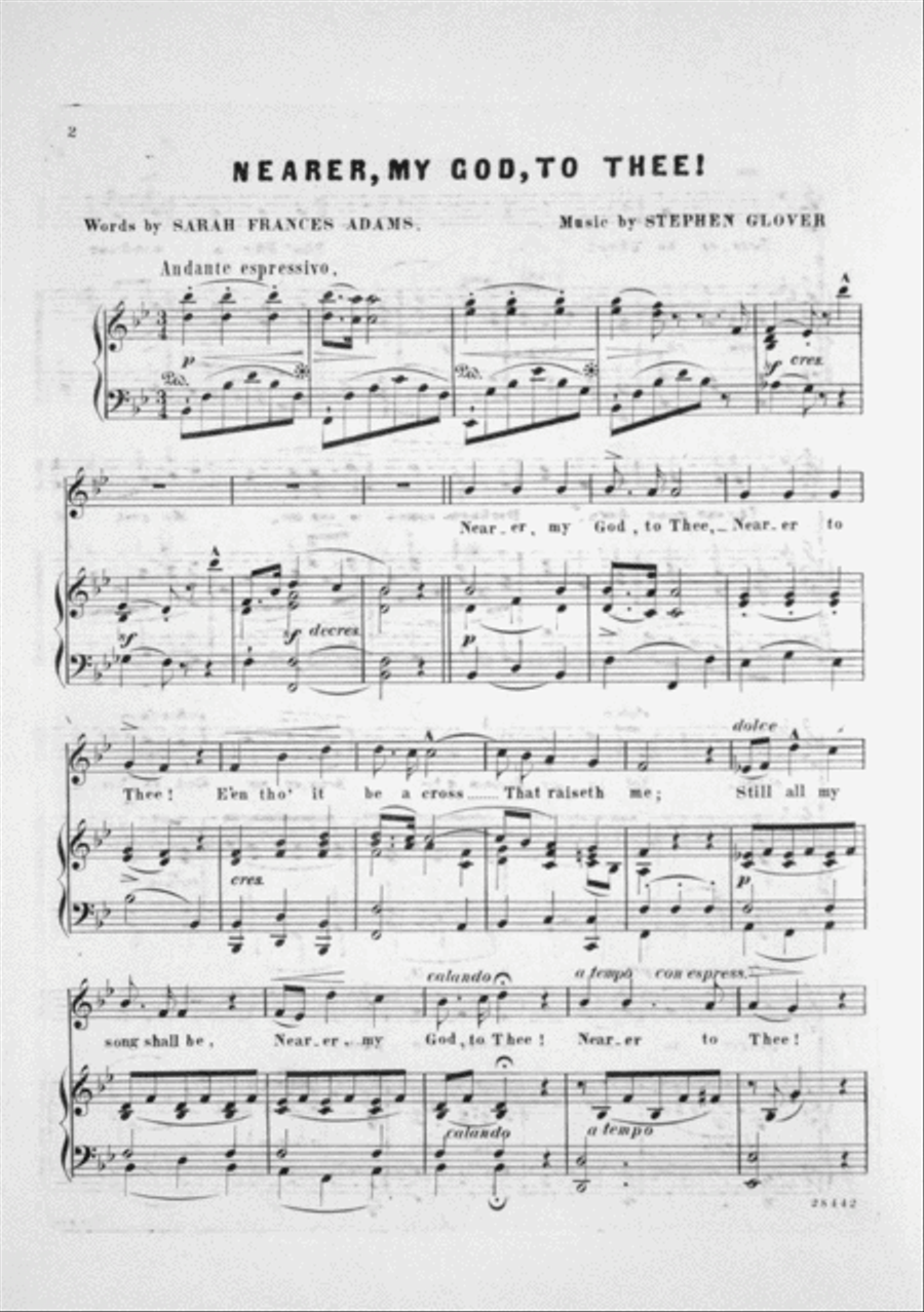 Nearer My God To Thee Voice scores gallery preview page 2