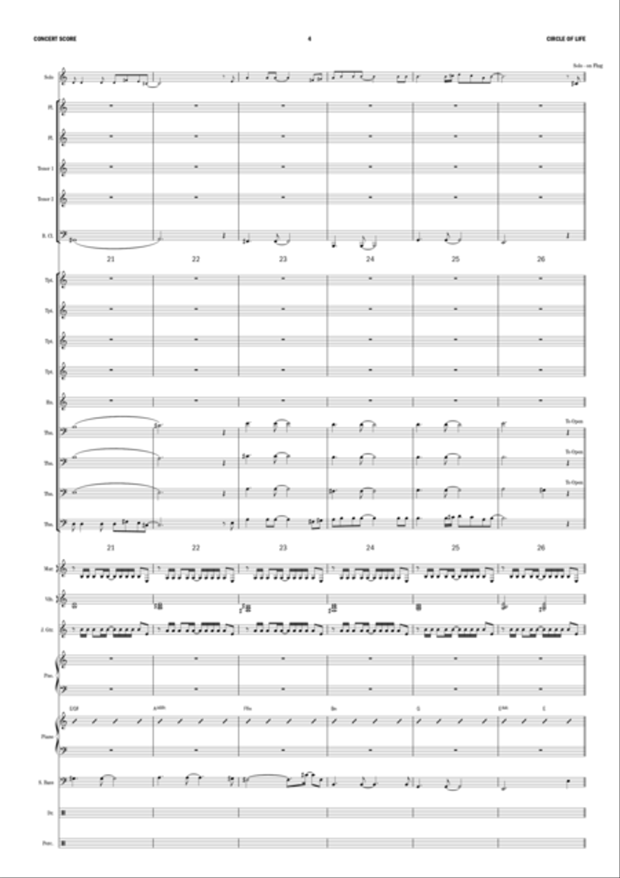 Circle Of Life Jazz Ensemble scores gallery preview page 4
