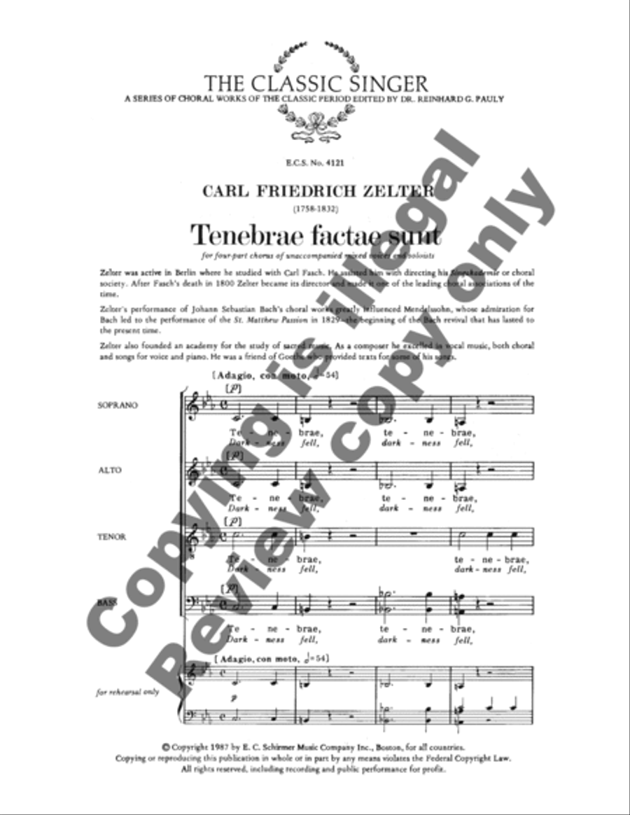 Tenebrae factae sunt (Darkness Fell) 4-Part scores gallery preview page 3