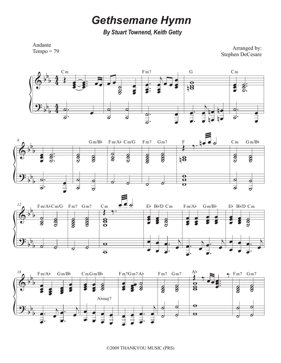 Gethsemane Hymn Piano Trio scores gallery preview page 6
