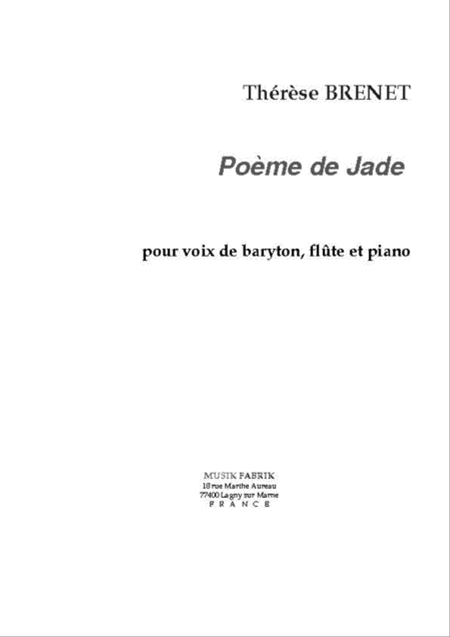 Poeme de Jade Flute scores gallery preview page 1