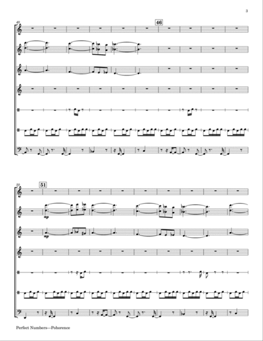 Perfect Numbers Perfect Numbers Chamber Music scores gallery preview page 3