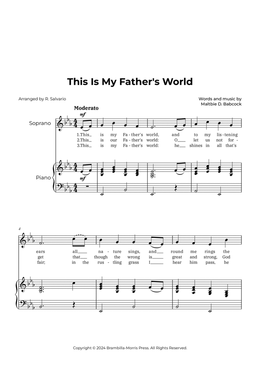 This Is My Father's World (Key of E-Flat Major) image number null