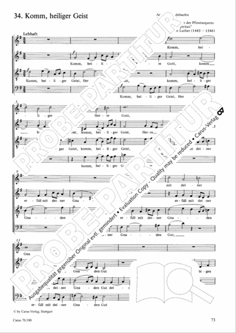 Geistliches Chorbuch der Romantik Choir scores gallery preview page 74