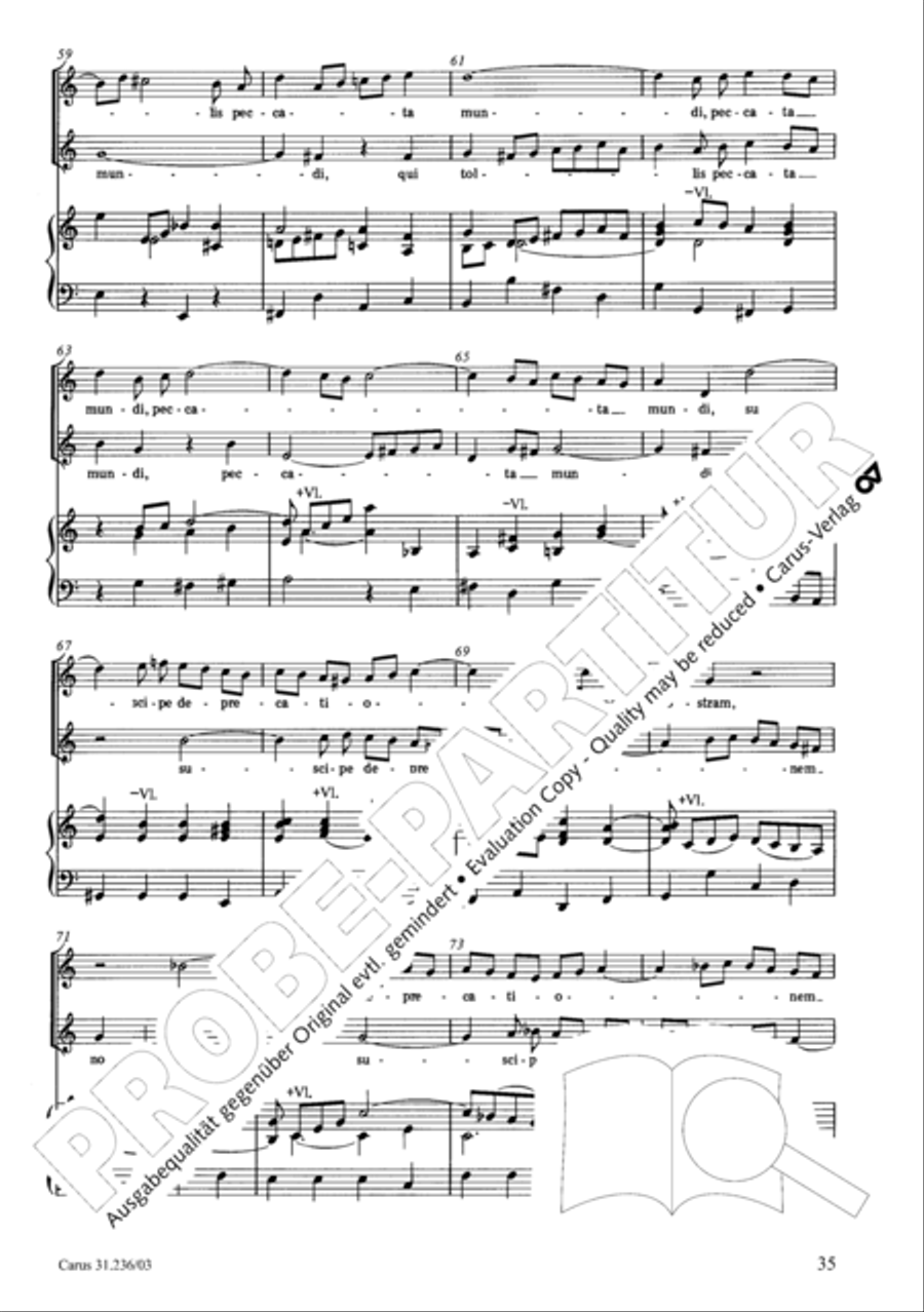 Mass in G Major 4-Part scores gallery preview page 36