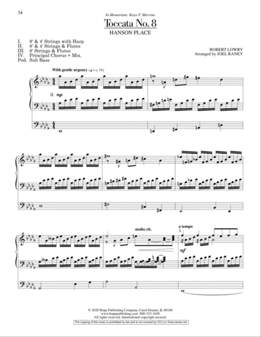 Ten Toccatas On Classic Hymn Tunes for Organ Organ Solo scores gallery preview page 10