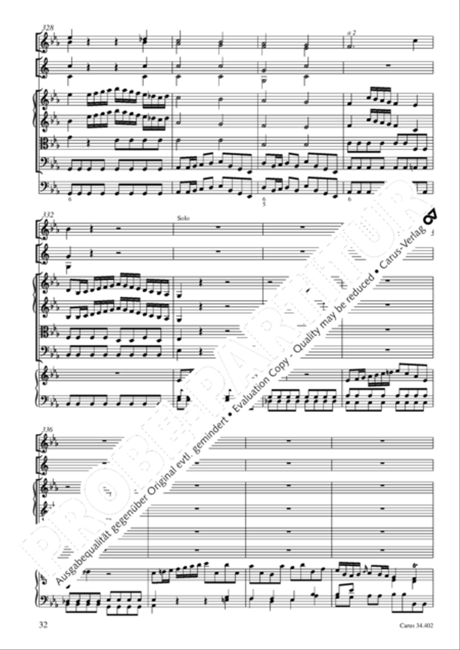 Concerto grosso for cembalo or piano Horn scores gallery preview page 33
