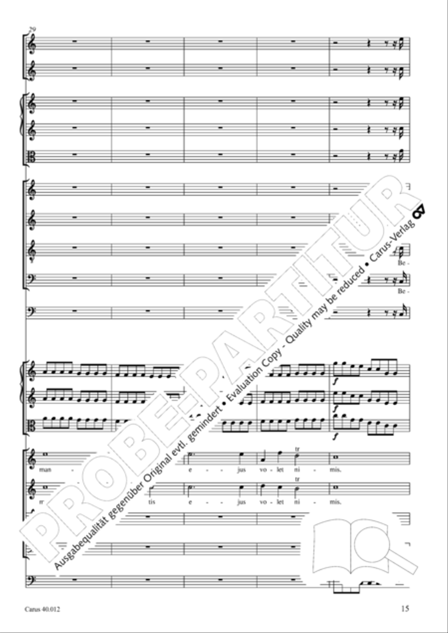 Beatus vir (How blest is he) Psalm 111 4-Part scores gallery preview page 16