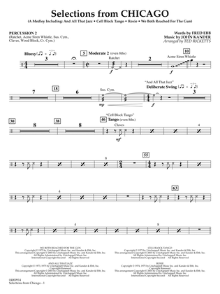 Selections from Chicago (arr. Ted Ricketts) - Percussion 2