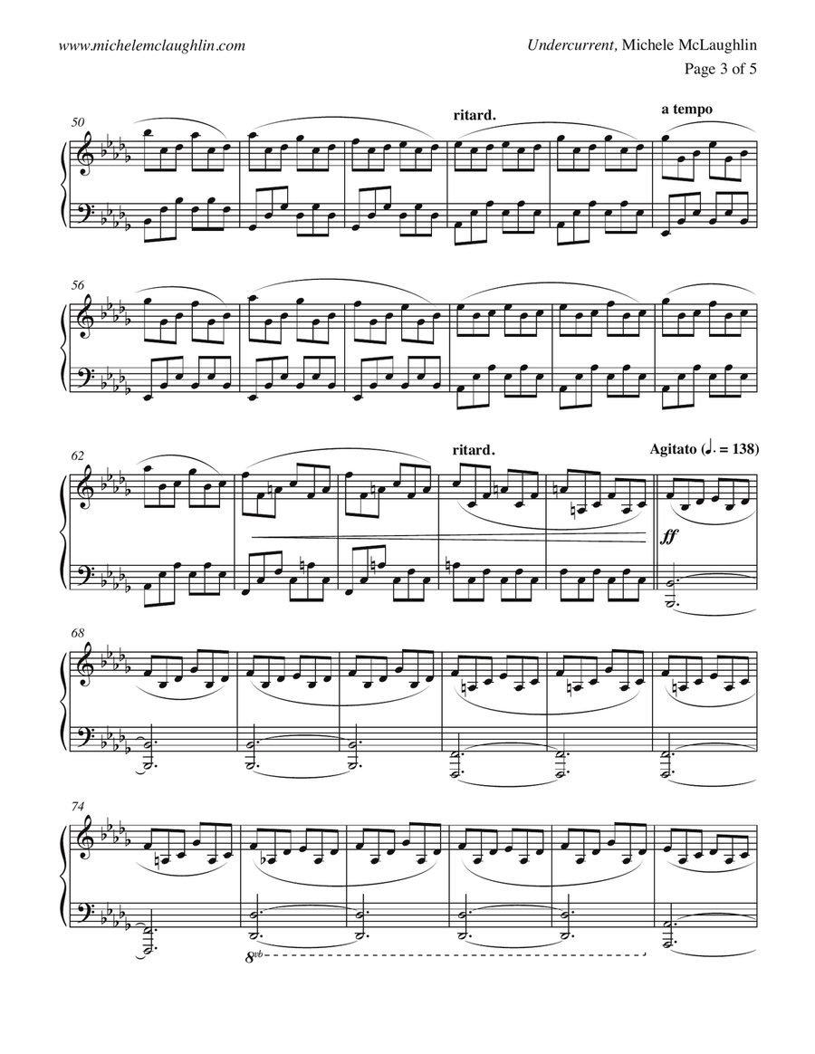 Undercurrent Undercurrent Piano Solo scores gallery preview page 3