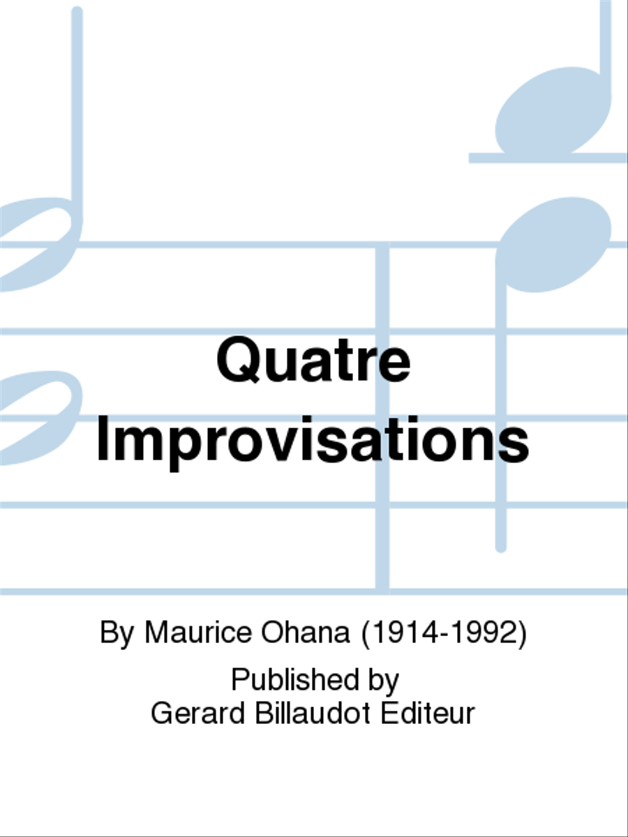 Quatre Improvisations Flute scores gallery preview page 1