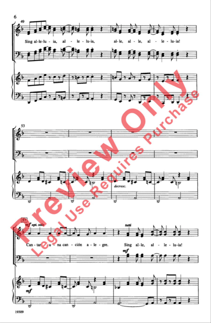 ¡Cantar! (Sing!) ¡Cantar! (Sing!) 4-Part scores gallery preview page 6