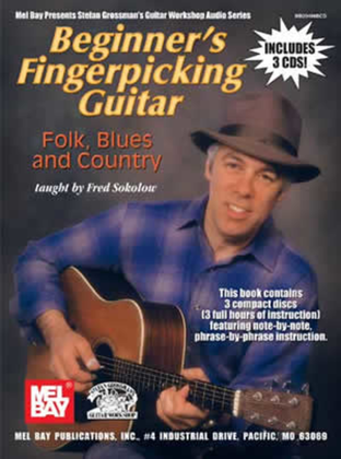 Book cover for Beginner's Fingerpicking Guitar: Folk, Blues and Country