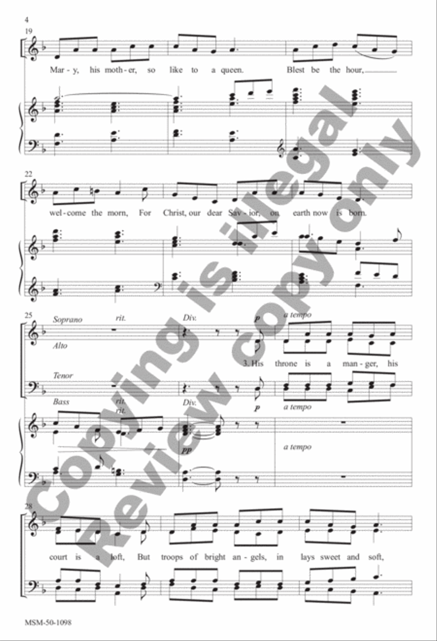 As Lately We Watched 4-Part scores gallery preview page 4