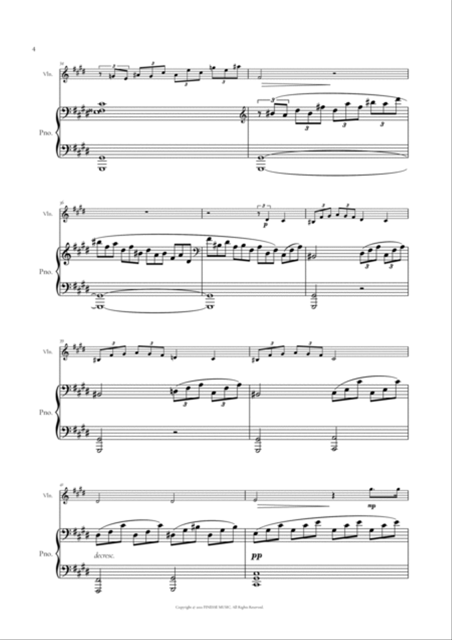 Moonlight Sonata for Violin + Piano (duet) Moonlight Sonata for Violin + Piano (duet) String Duet scores gallery preview page 6