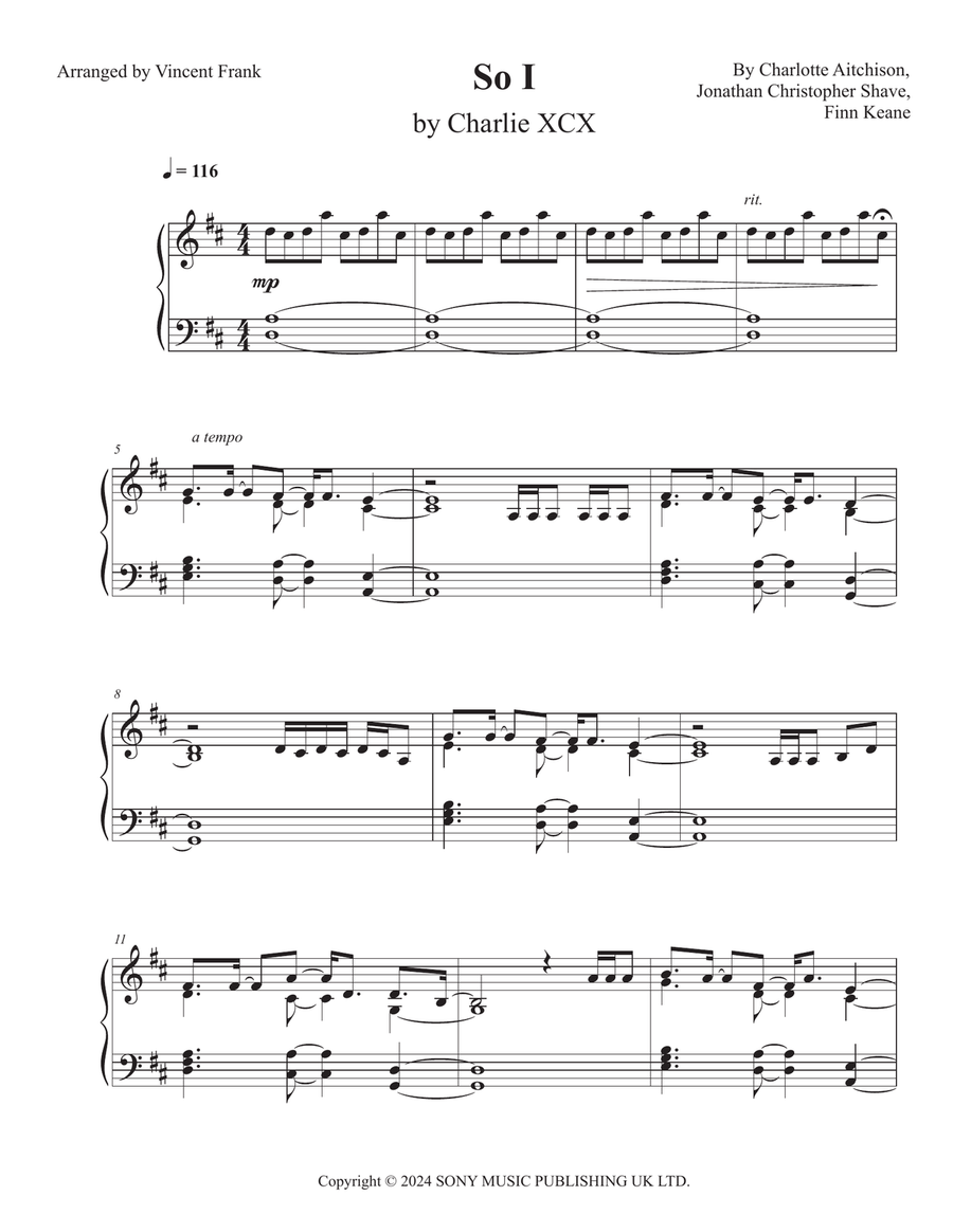 So I Piano Solo scores gallery preview page 2