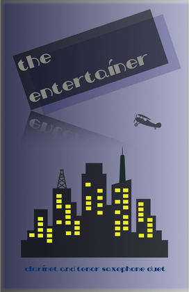 Book cover for The Entertainer by Scott Joplin, Clarinet and Tenor Saxophone Duet