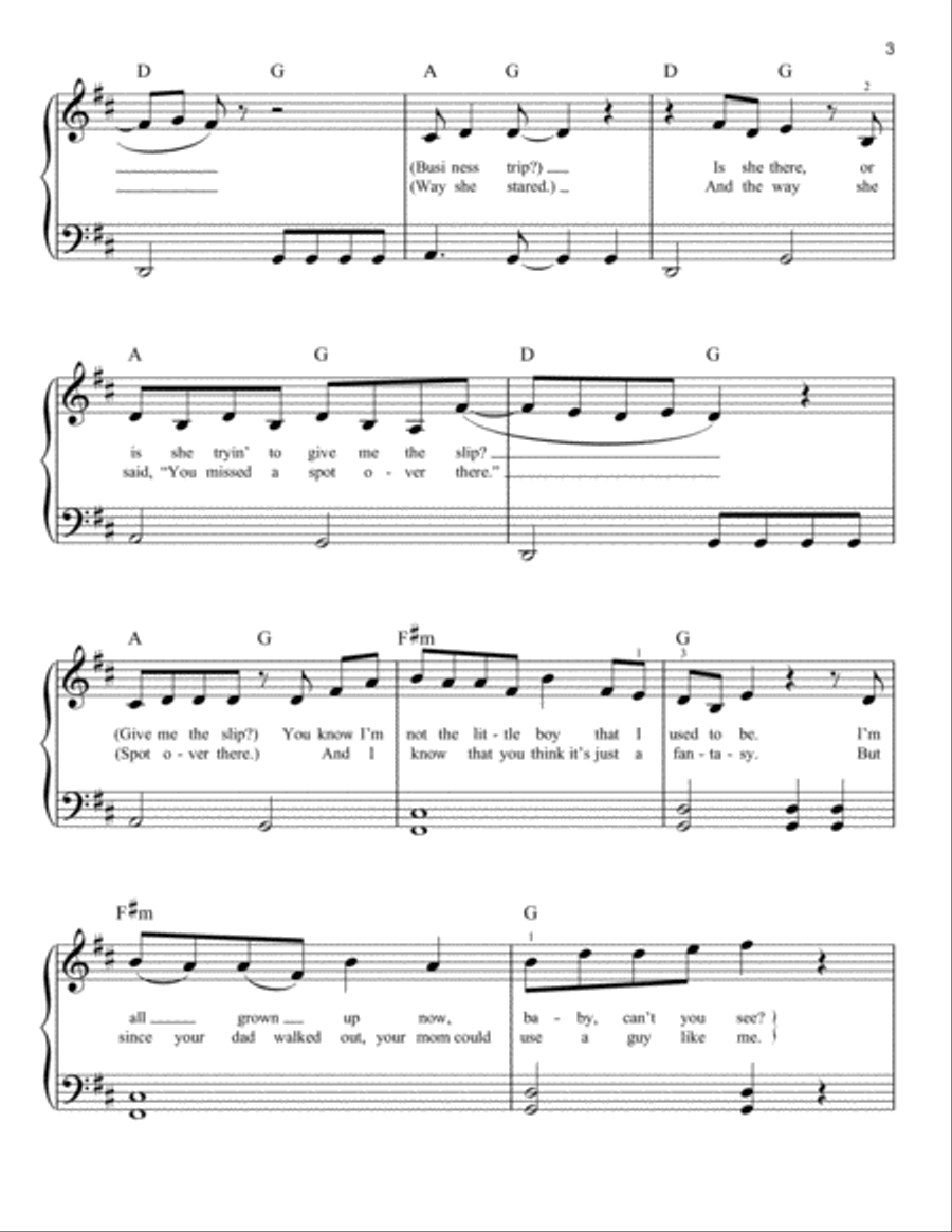 Stacy's Mom Stacy's Mom Easy Piano scores gallery preview page 3
