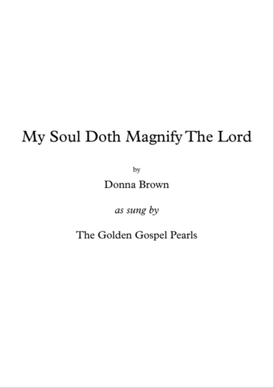 My Soul Doth Magnify The Lord 4-Part scores gallery preview page 1