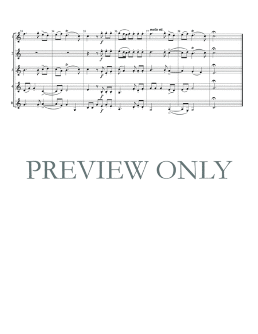 Suite from Water Music Clarinet Quintet scores gallery preview page 12