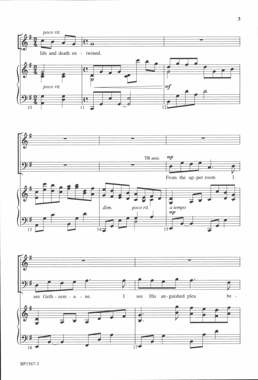 View from the Upper Room 4-Part scores gallery preview page 3