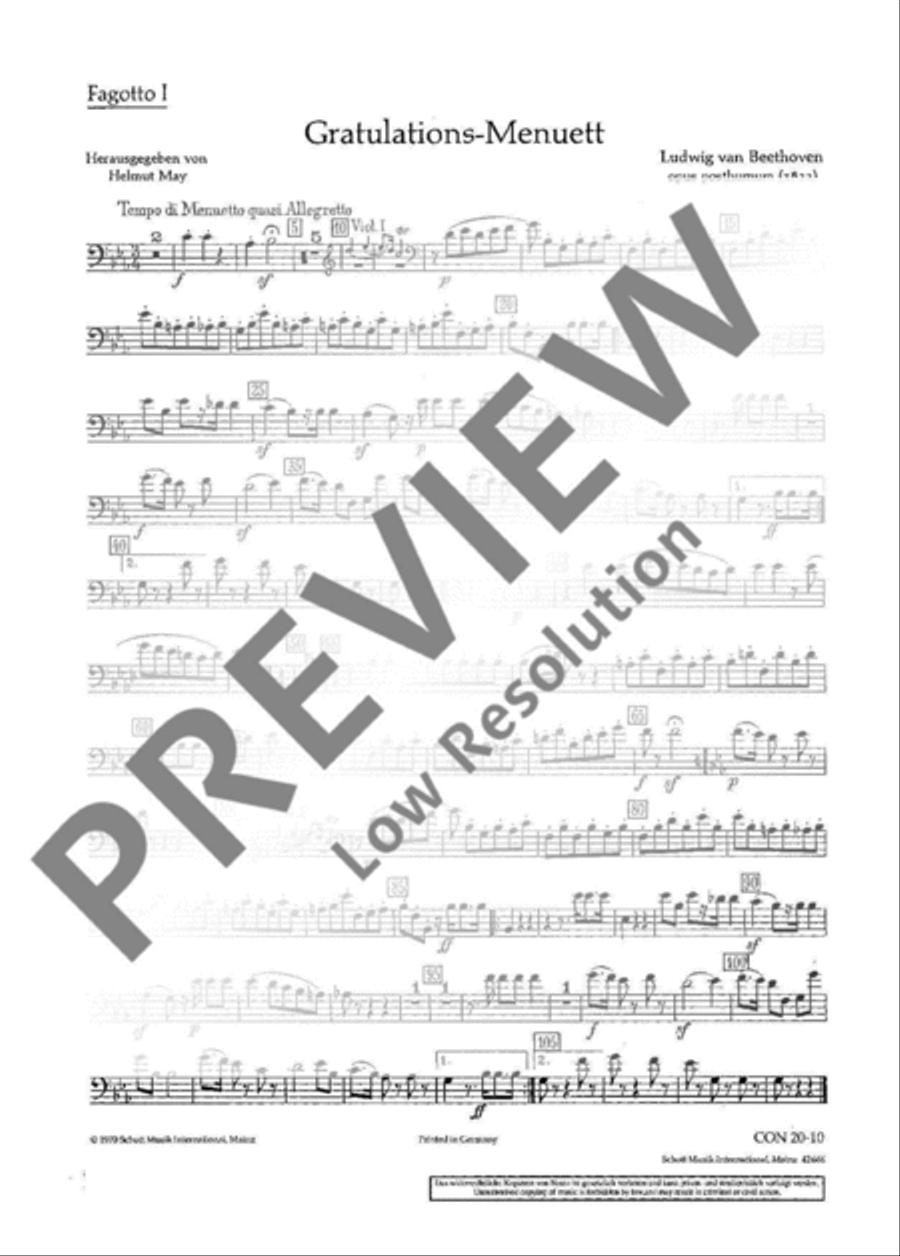Gratulations-Menuett Orchestra scores gallery preview page 7