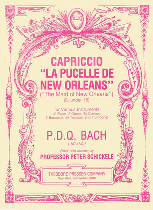 Book cover for Capriccio "La Pucelle De New Orleans"