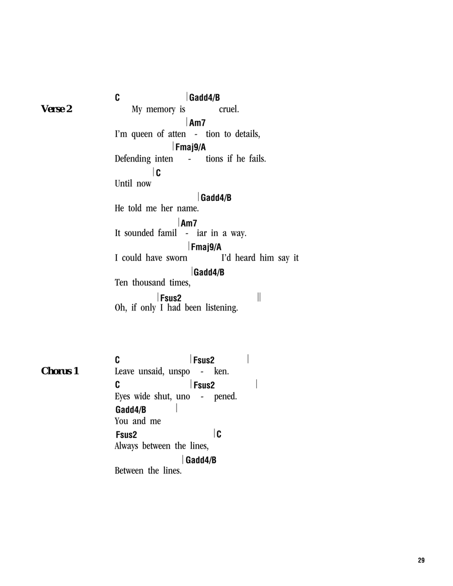 Between The Lines Acoustic Guitar scores gallery preview page 2