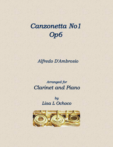 Canzonetta No1, Op6 for Clarinet and Piano image number null