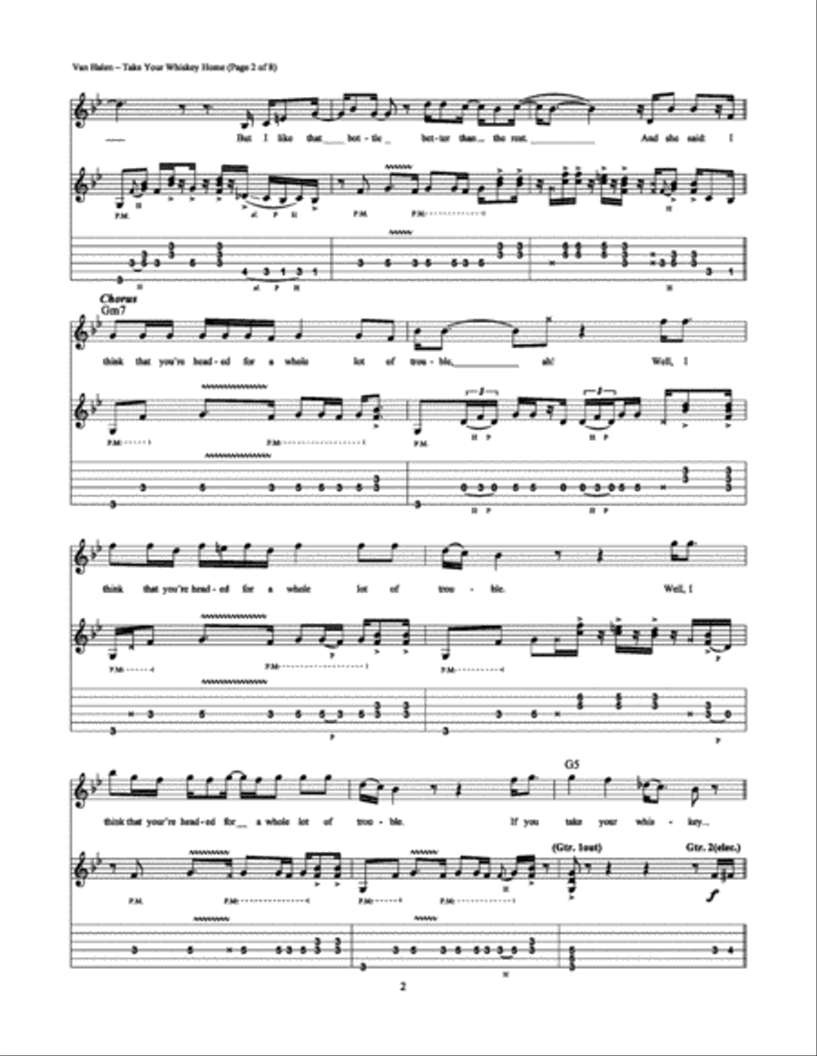 Take Your Whiskey Home Electric Guitar scores gallery preview page 2