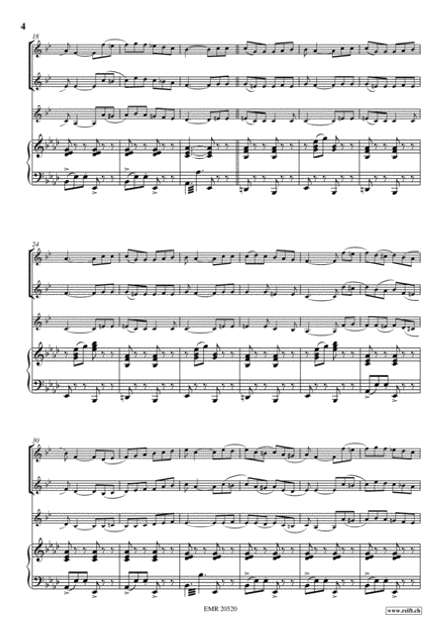 Mexican Hat Dance Trumpet Trio scores gallery preview page 5