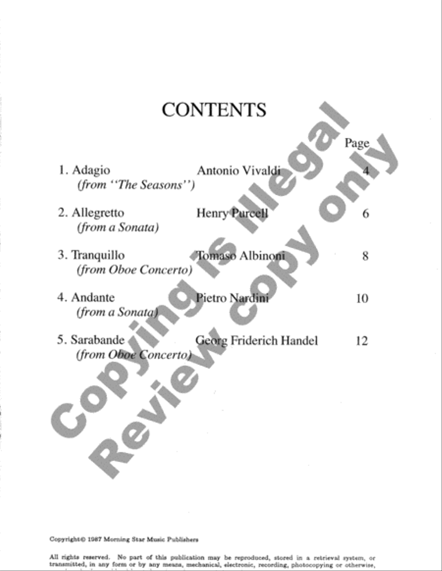 Baroque Music for Solo Instrument & Keyboard, Set, I Piano scores gallery preview page 3