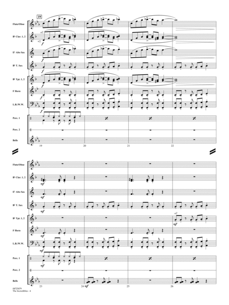 The Incredibles (Main Theme) (arr. Johnnie Vinson) - Full Score