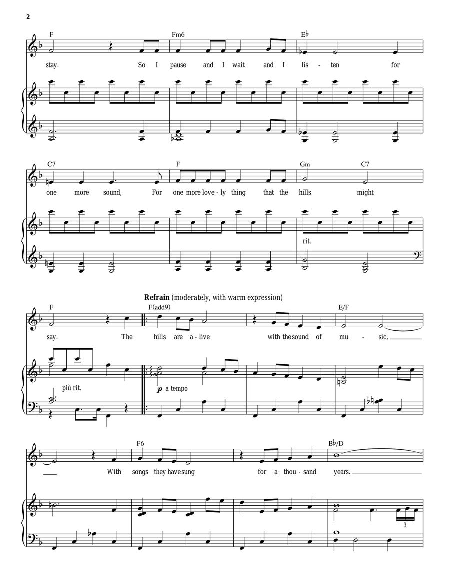 The Sound Of Music The Sound Of Music High Voice scores gallery preview page 2