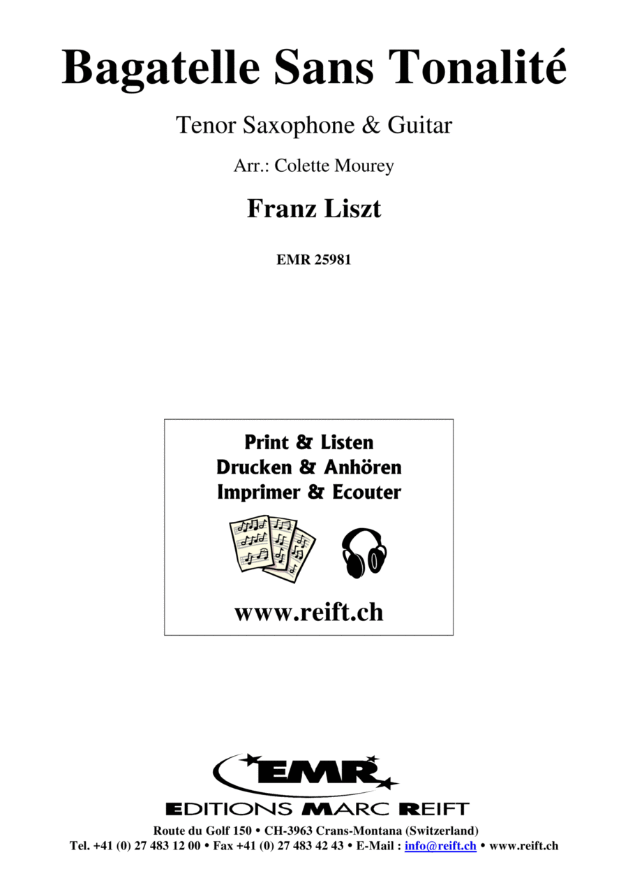 Bagatelle Sans Tonalite Bagatelle Sans Tonalite Tenor Saxophone scores gallery preview page 1
