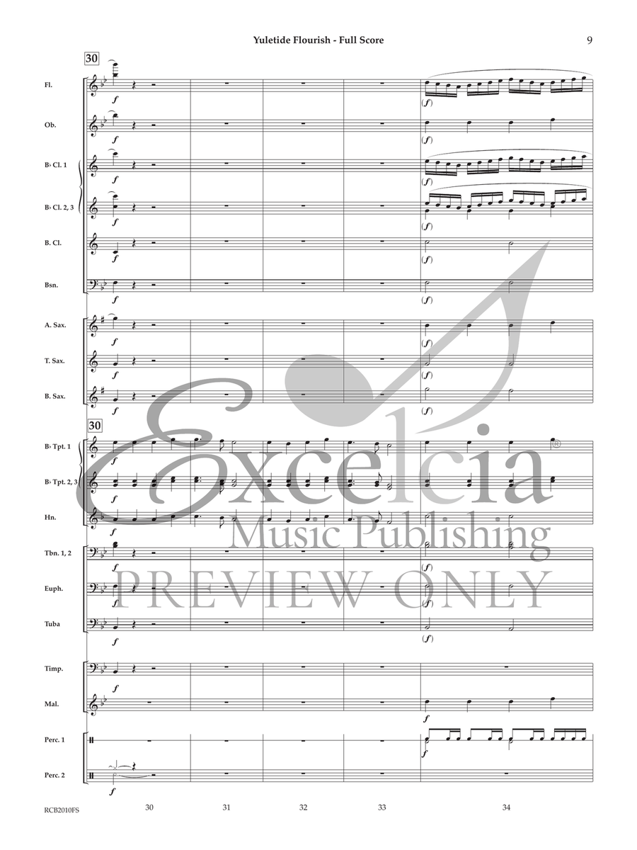 Yuletide Flourish Yuletide Flourish Concert Band scores gallery preview page 9