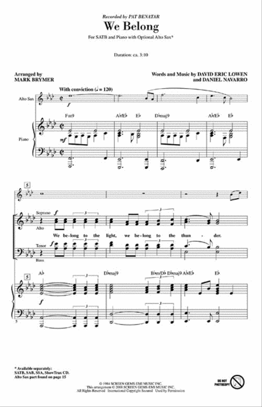 We Belong 4-Part scores gallery preview page 2
