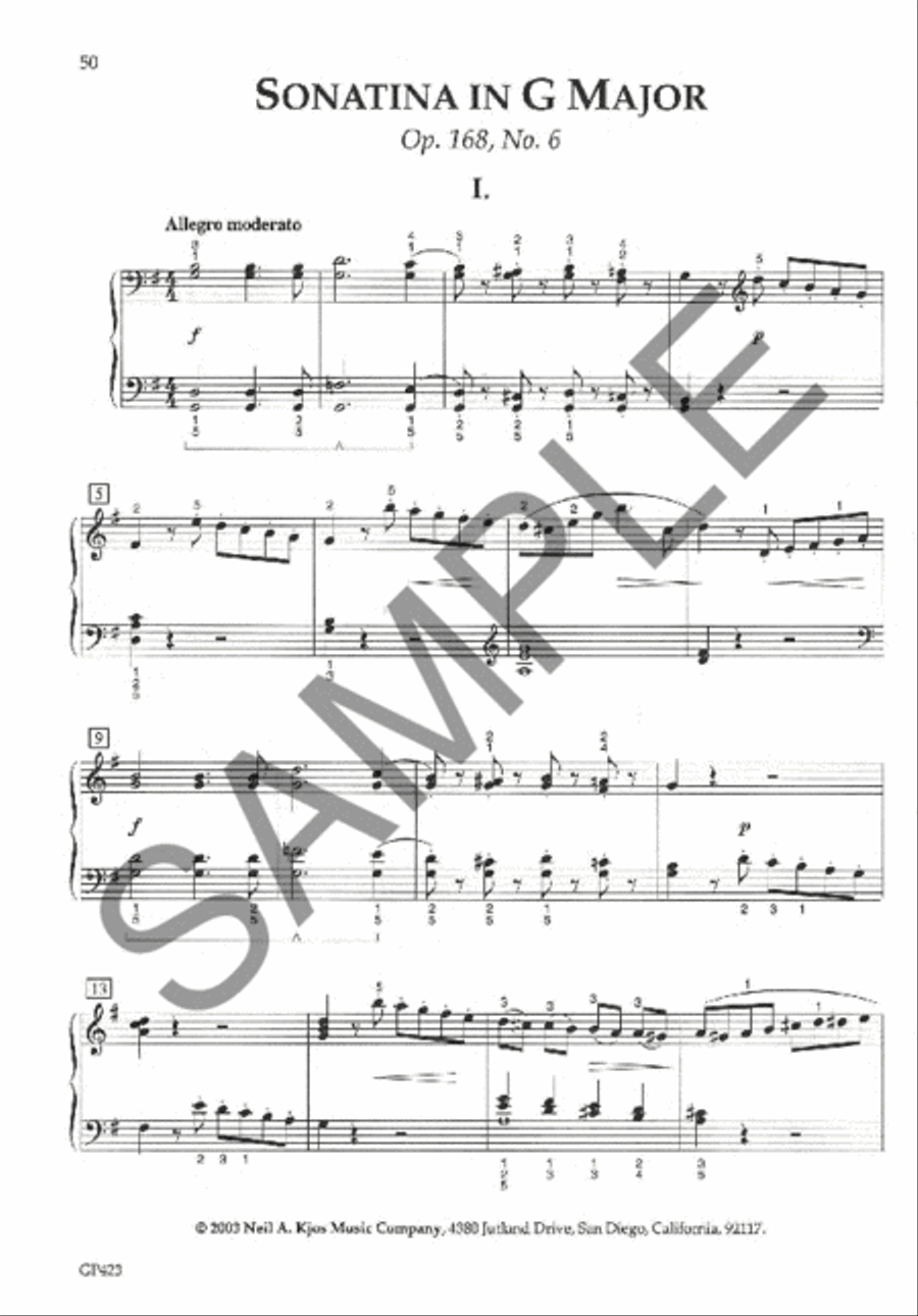 Diabelli: Seven Sonatinas, Opus 168 Piano Solo scores gallery preview page 2