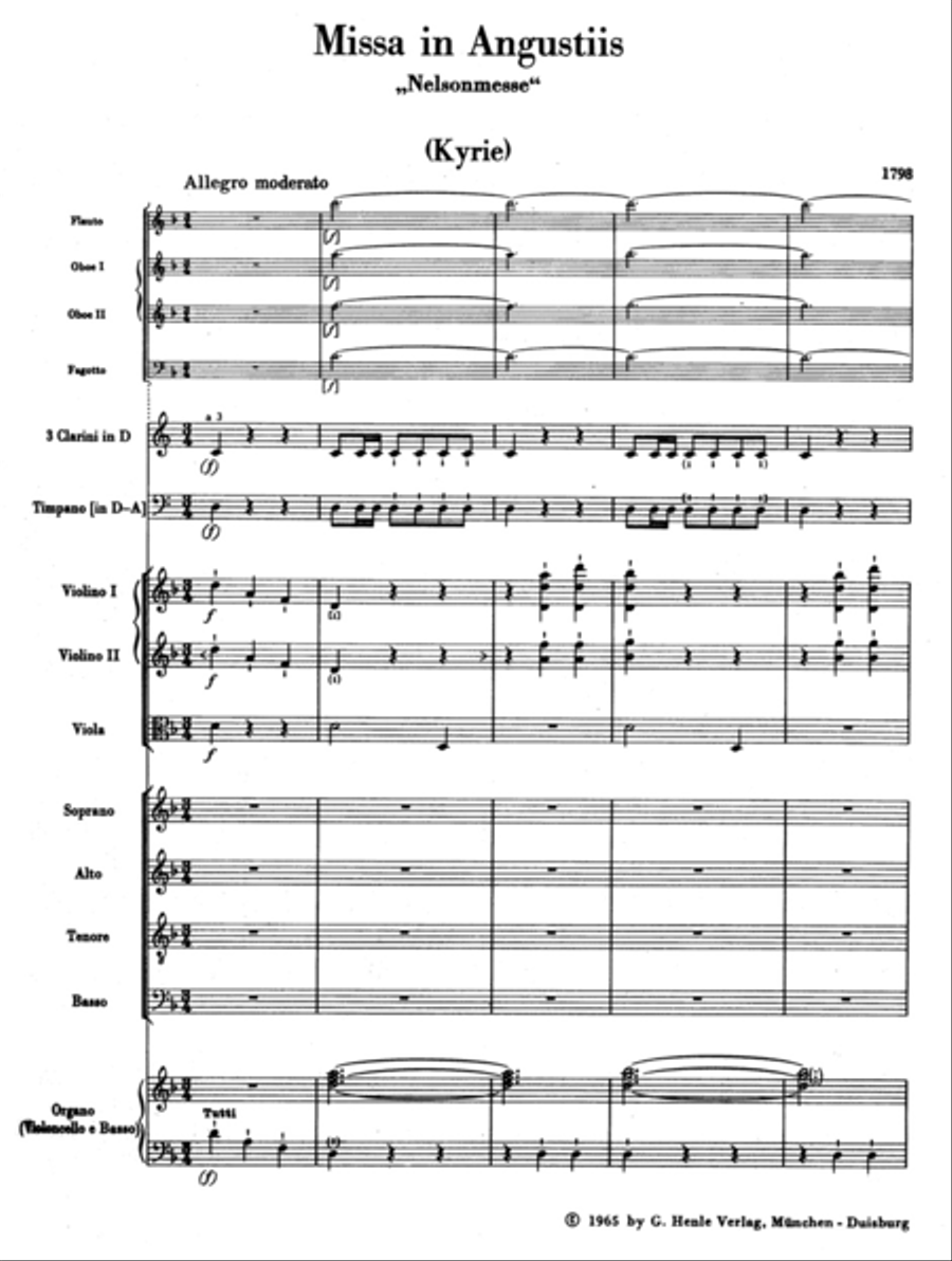 Missa in Angustiis Hob.XXII:11 'Nelsonmesse' 4-Part scores gallery preview page 2