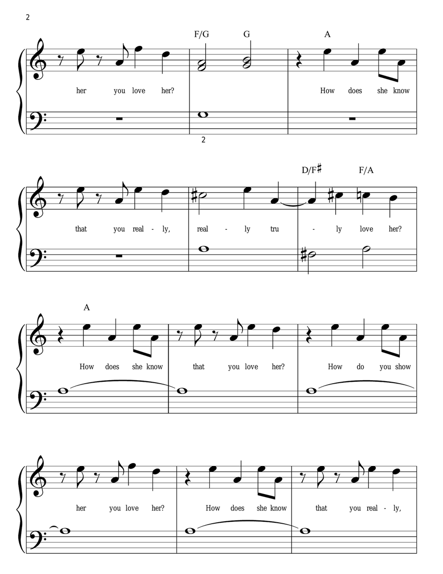 That's How You Know (from Enchanted) Easy Piano scores gallery preview page 2