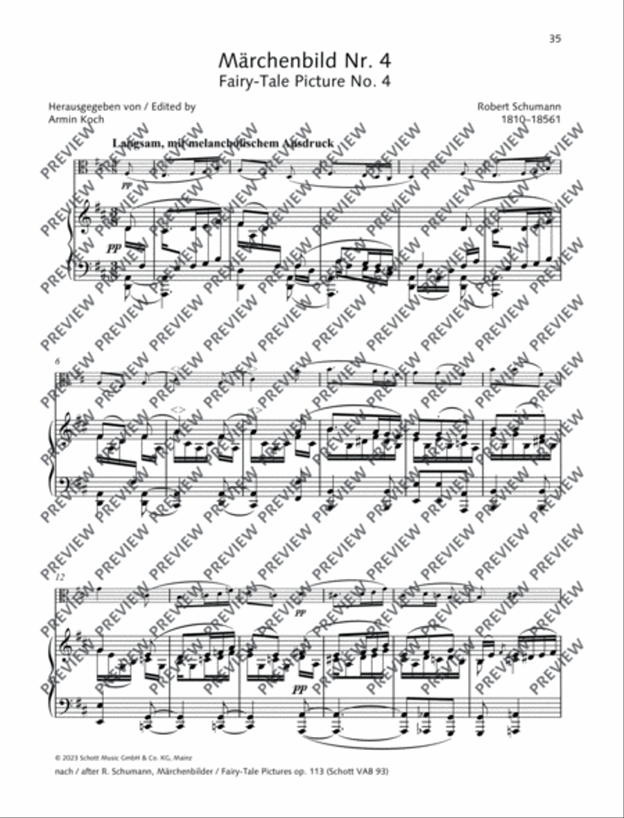 Fairy-Tale Picture No. 4 Piano Accompaniment scores gallery preview page 2