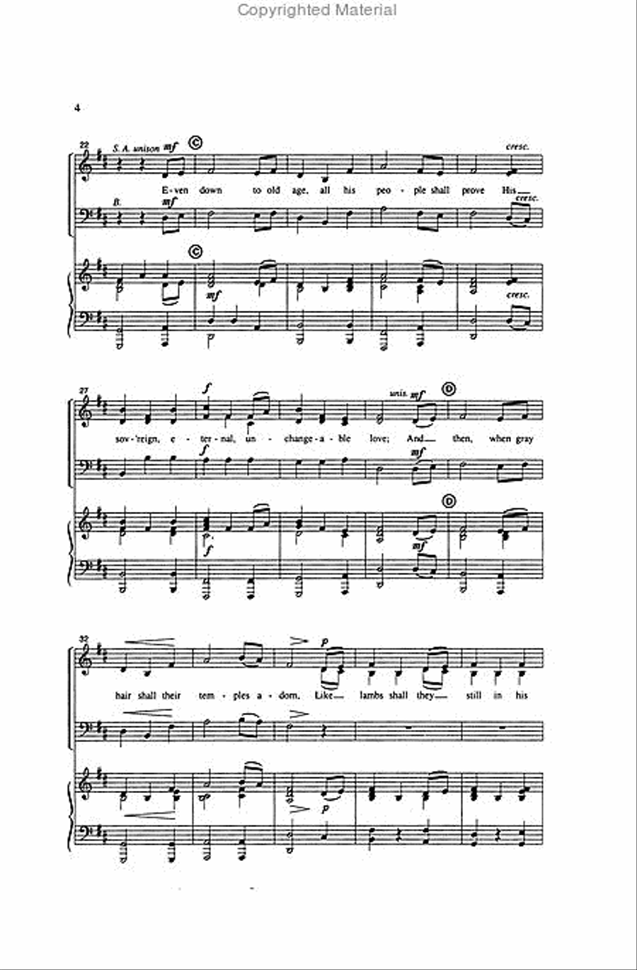 He Will Never Forsake Me - SAB 3-Part scores gallery preview page 3