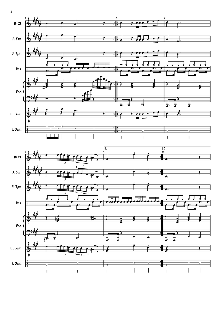 Peaches En Regalia Jazz Ensemble scores gallery preview page 2