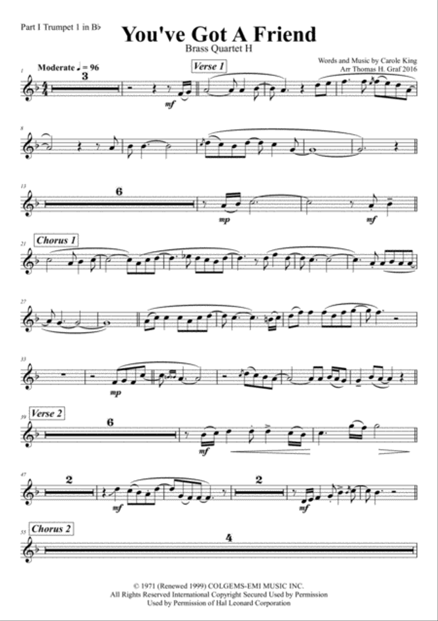 You've Got A Friend Euphonium scores gallery preview page 5
