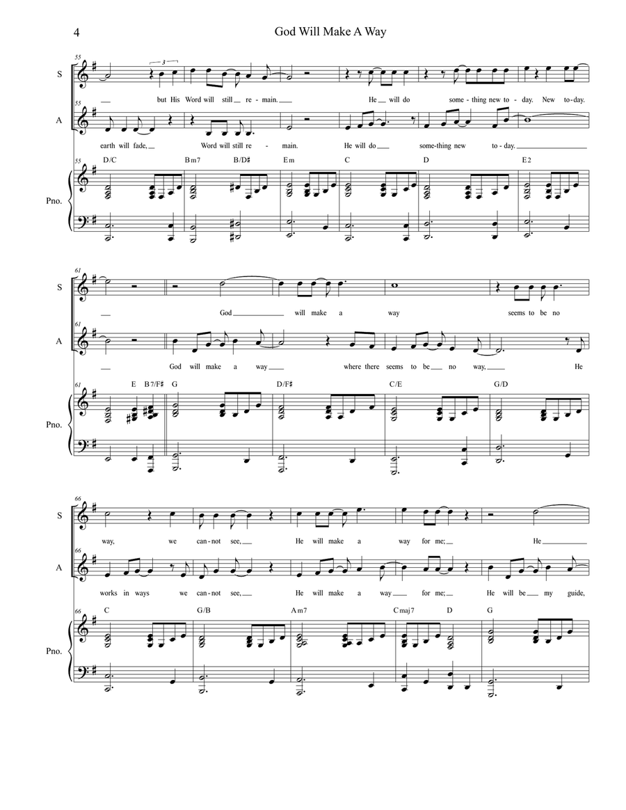 God Will Make A Way Alto Voice scores gallery preview page 4