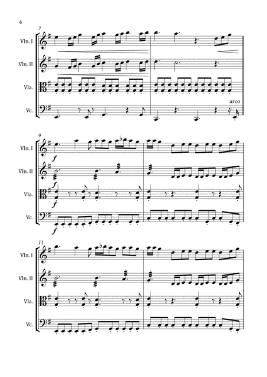 Dangerous Woman Dangerous Woman String Quartet scores gallery preview page 6